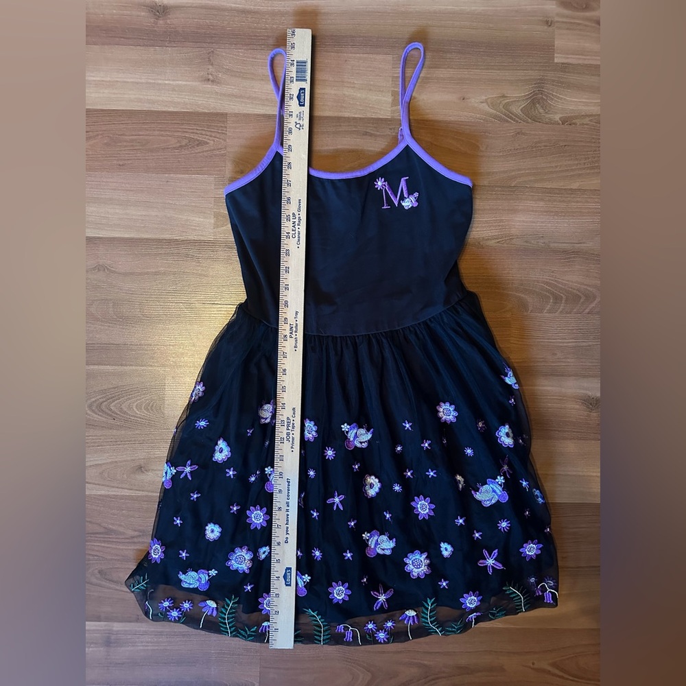 Disney Black and Purple Floral Minnie Mouse Dress - Picture 4 of 12